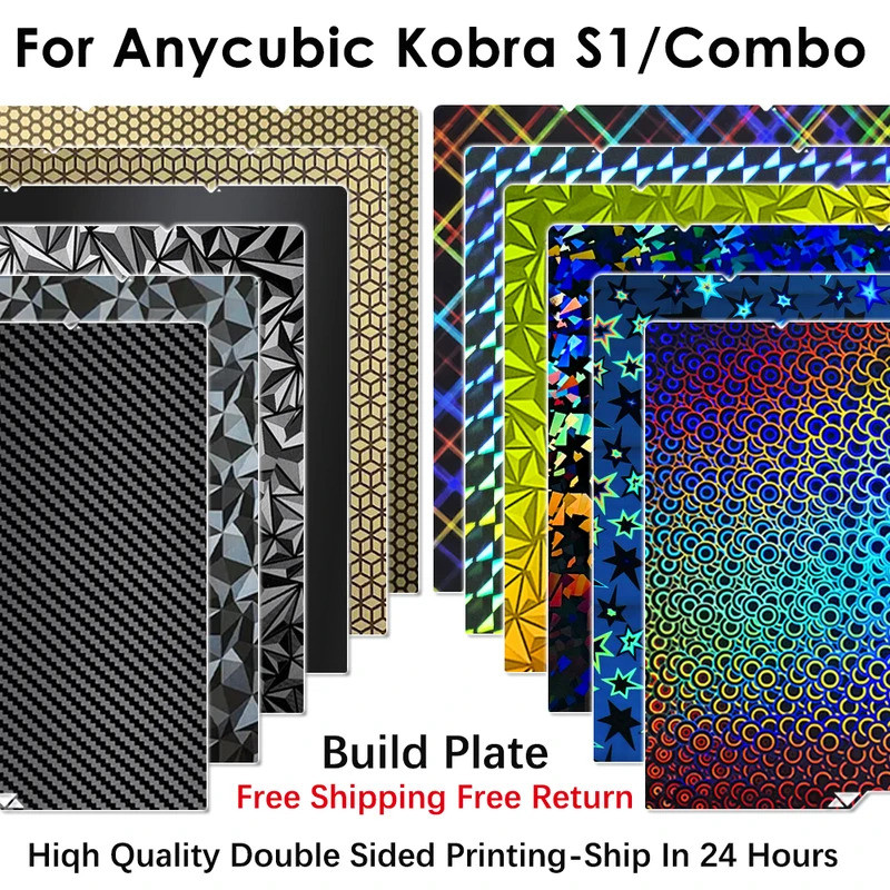 HB Cho Anycubic Kobra S1 Xây Dựng Tấm Nâng Cấp Smooth Kobra S1 Buildplate 264 * 276mm Giường Pei Tổ 