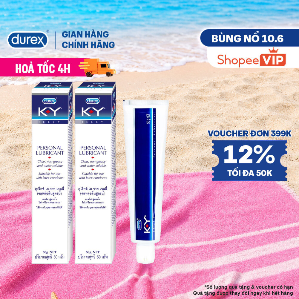 [HỎA TỐC 4H] Combo 2 gel bôi trơn Durex K-Y Jelly 50g ( KY Jelly)