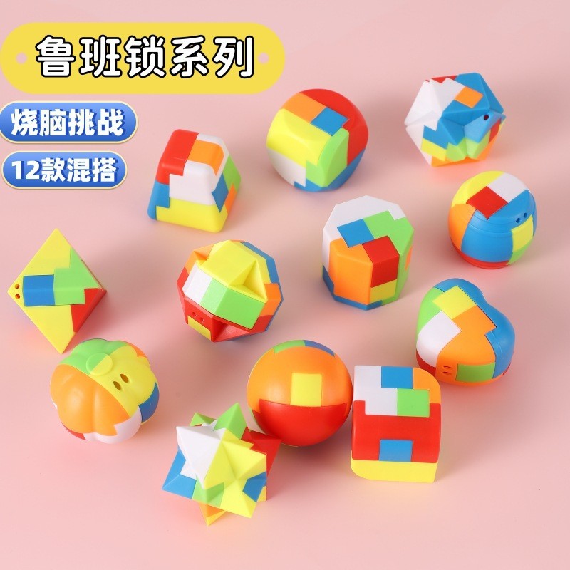 6.9 Luban Trọn Bộ Khóa Kongming Brain Power Puzzle Trí Tuệ Trí Tuệ Đồ Chơi Phát Triển Trí Thông Minh