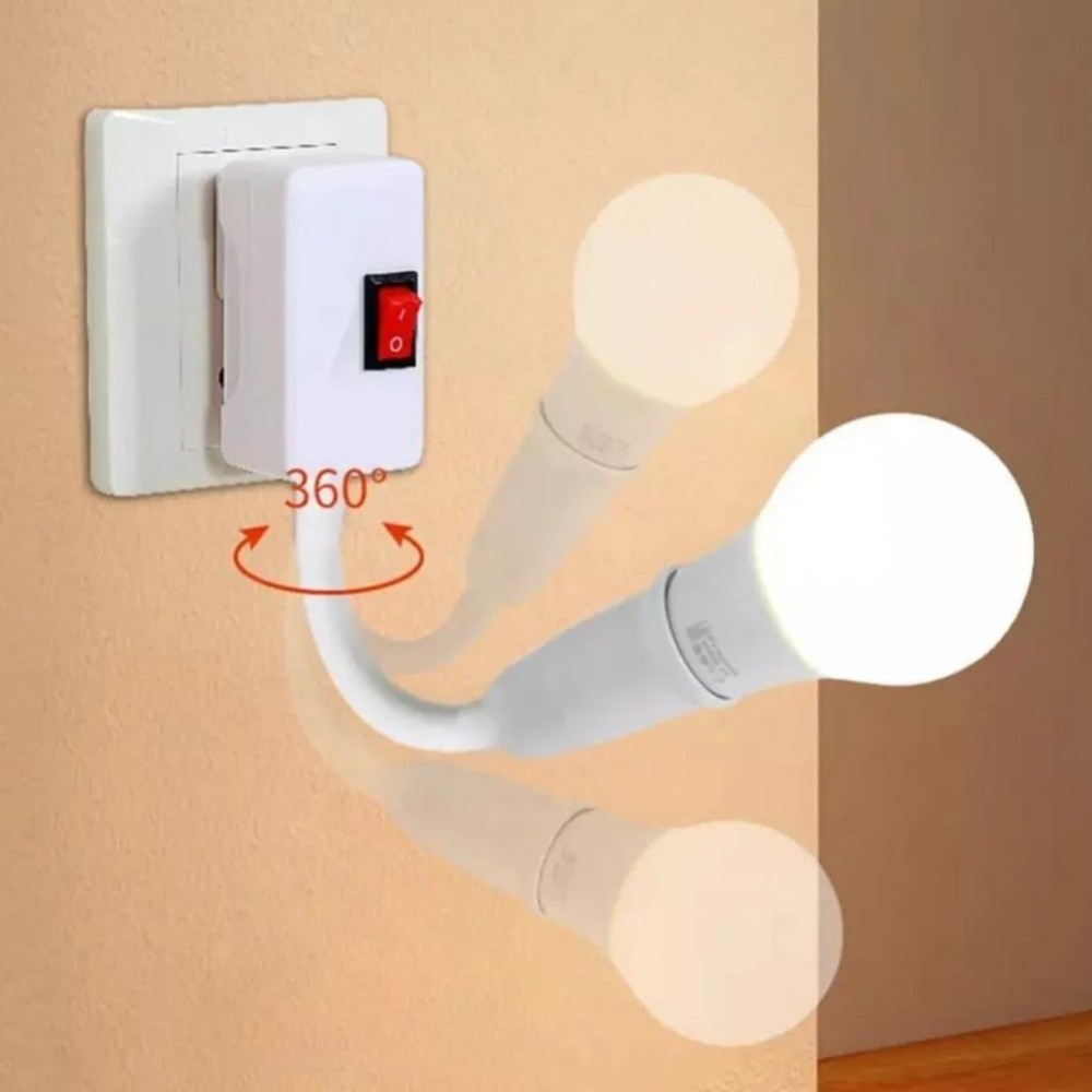 [DOLLDOLL-VN]E27 Lamp Holder Adjustable Light Direction 220V Plug-in Lamp Converter