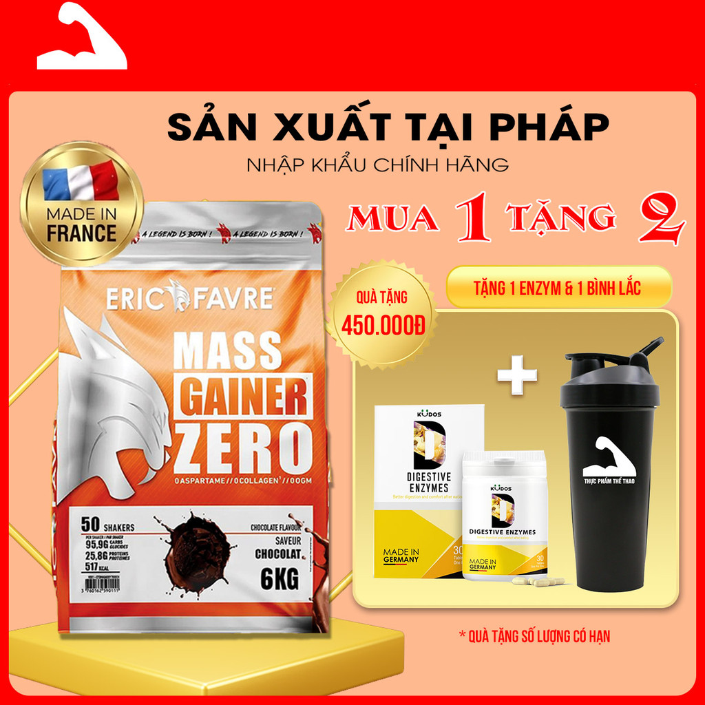 [Hàng Pháp] Eric Favre Mass Gainer 6Kg - Thương Hiệu Eric Favre Nhập Khẩu Chính Ngạch từ Pháp