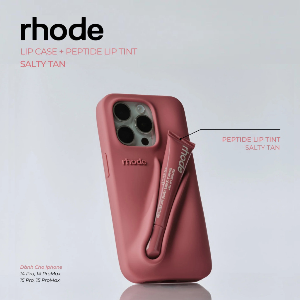 Ốp Điện Thoại Rhode Lip Case Shortcake, Peach Pit, Guava Spritz, Salty Tan - Ốp Lưng Son Dưỡng Rhode