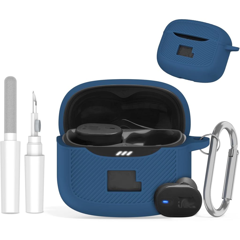 Ốp bảo vệ cho JBL Tune Buds 2, Tương thích với hộp sạc JBL Earbuds Tune Buds 2 - Vỏ silicon mềm với 