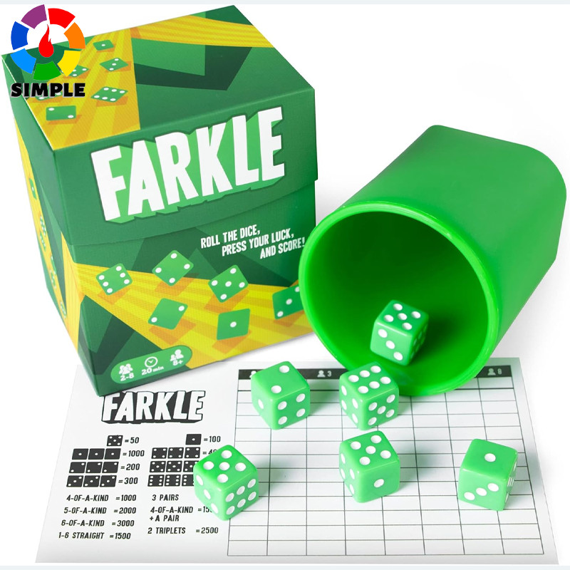 Farkle: The Family Dice Game | Fun Dice Game for Game Nights | 1 Cup & Dice | 1 Player Game & 75 Sco