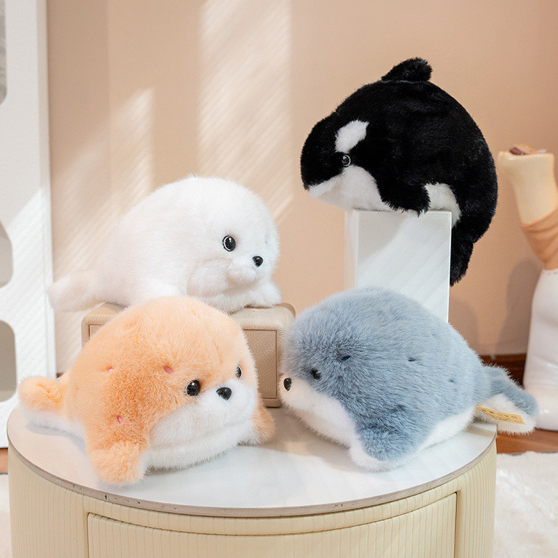 Ocean Hall Ocean Baby Series Seal Doll Đồ chơi sang trọng Ragdoll Đen Killer Cá voi Búp bê Gối Trẻ e
