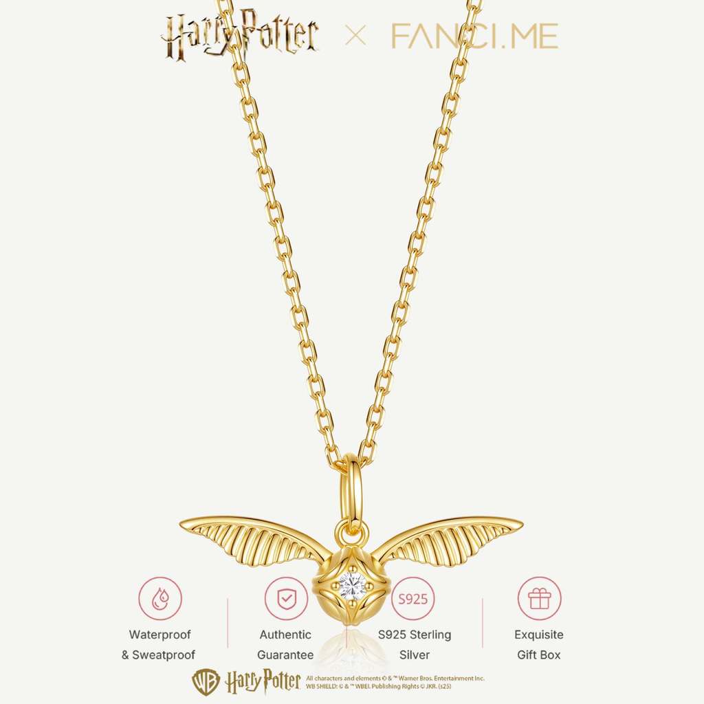 Vòng cổ bạc Harry Potter x FANCIME Golden Snitch Sterling
