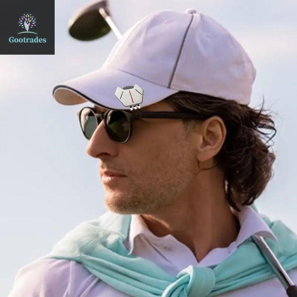 GOOTRADES Golf Marker, Hợp kim kẽm Mũ Golf Nhỏ Kẹp Bóng Marker, Golf Ball Marker Đen / Bạc Tất Cả Di