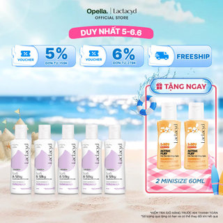 Bộ 5 chai Dung Dịch Vệ Sinh Phụ nữ Lactacyd Soft & Silky Dưỡng Ẩm 150ml/ chai