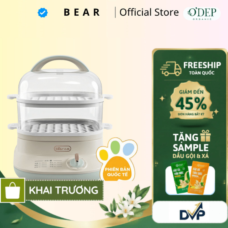 Nồi hấp thức ăn đa năng Bear DZG-C60Q8 - Hàng Chính Hãng - BH 18 tháng - SHOP DVP
