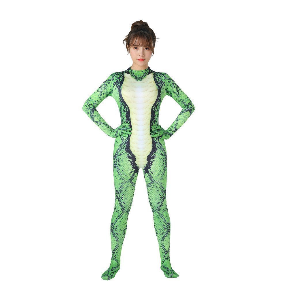 Hongbo Green Python Body Animal cosplay Series Python Out of Hole Quần áo Halloween