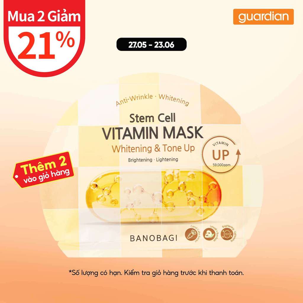 Mặt Nạ Dưỡng Sáng Da Làm Mờ Đốm Nâu Banobago Stem Cell Vitamin Mask Whitening And Dark Spot Care 30g