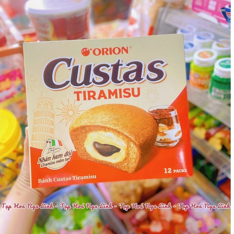 [Hộp 281.4gr] Bánh Custas Tiramisu Orion - Hộp 12 bánh