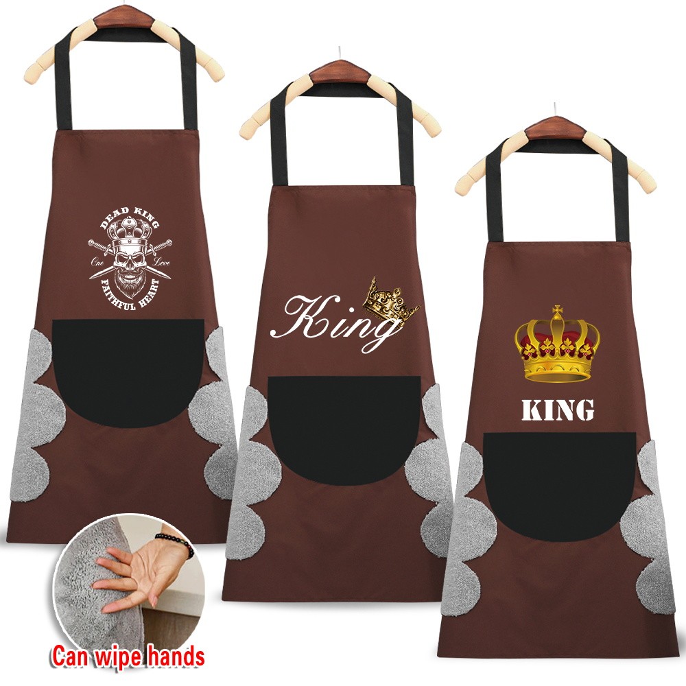 Apron With Pocket Kitchen Apron Fashion  Water Proof Chef Apron King Series