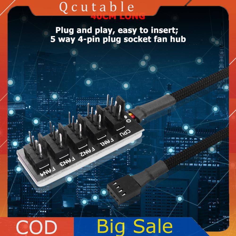 40cm 4-Pin HUB Splitter PC Case Cooler Power Adapter HUB Splitter 1 đến 5 Cooler Adapter cho PC Case