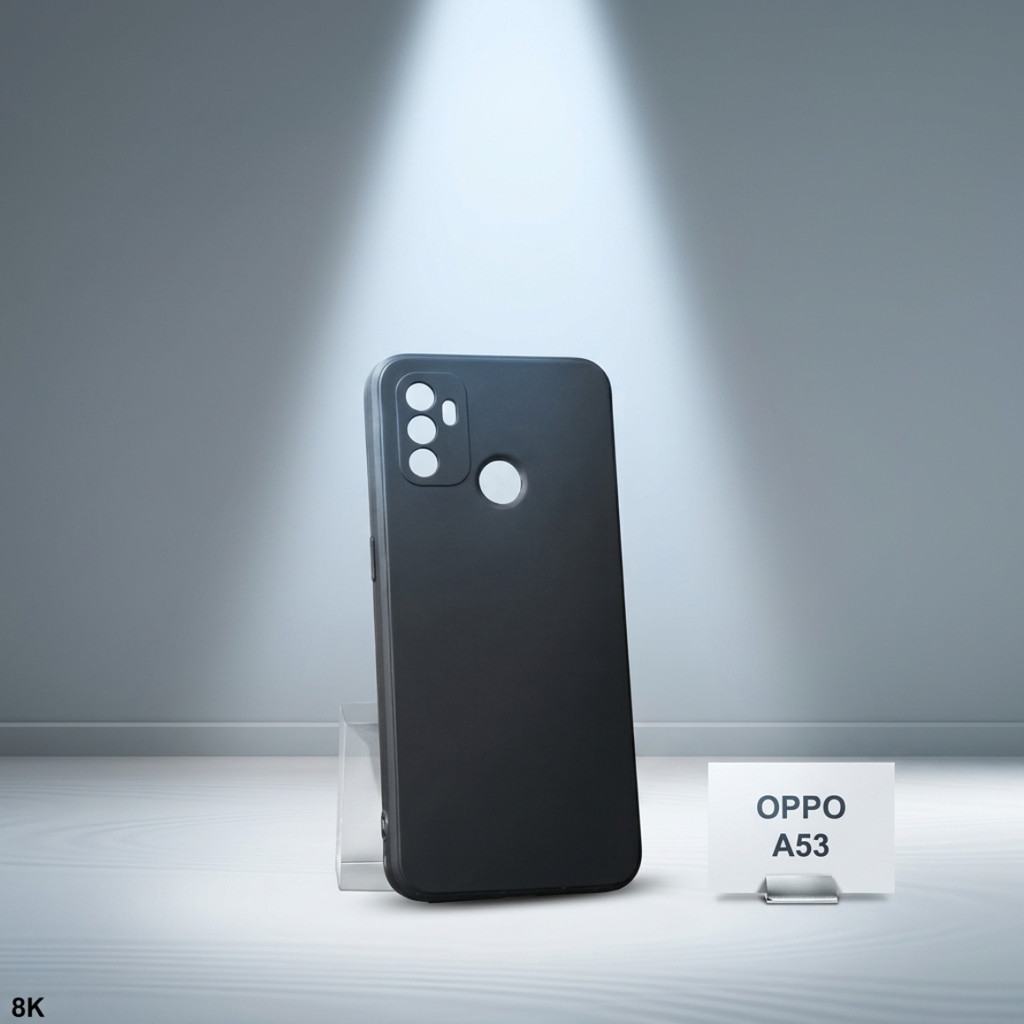 Ốp lưng Oppo A53 LTN NEW trơn màu đen | Ốp điện thoại Oppo dẻo bảo vệ camera đt toàn diện