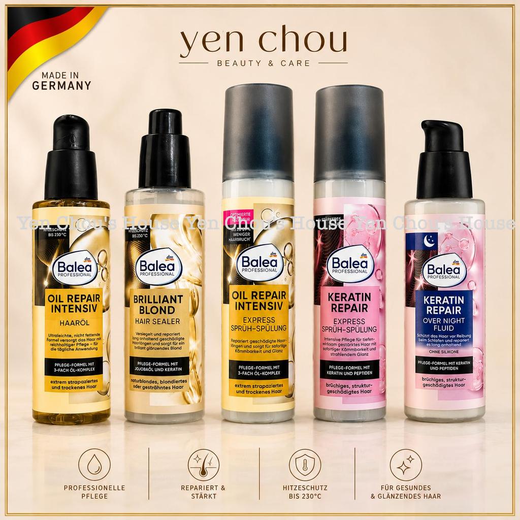 [ HÀNG NỘI ĐỊA ĐỨC ] Dưỡng tóc Balea - Combo kết hợp dưỡng tóc chuyên sâu
