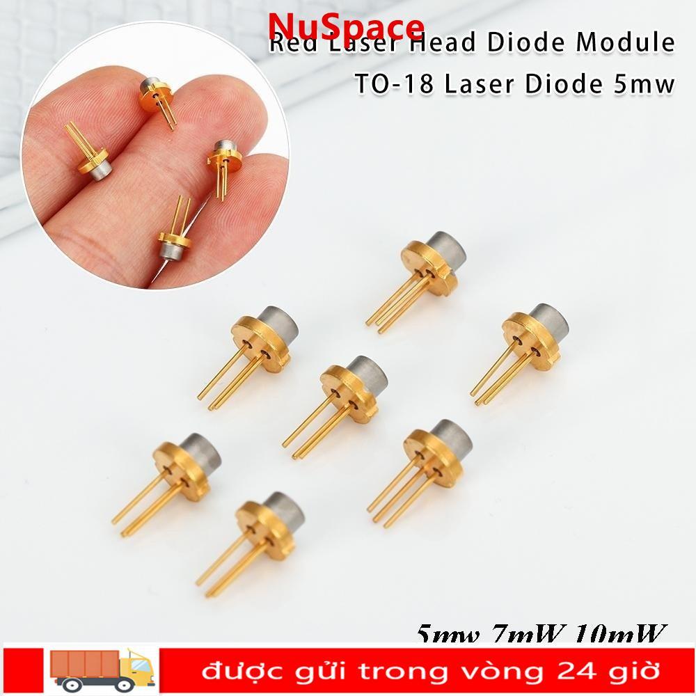 Mô-đun Diode Đầu Laser Đỏ NUSSPACE, Phòng thí nghiệm 650nm 5mW 7mW 10mW DIY Hồng ngoại đốt cháy công