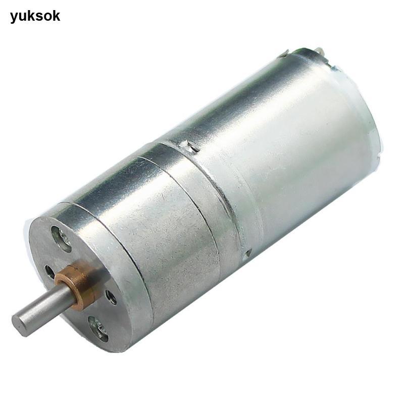SiaBiced 6V / 12V / 24V Bạc JGA25-370 Động cơ điện giảm tốc hộp số DC thu nhỏ