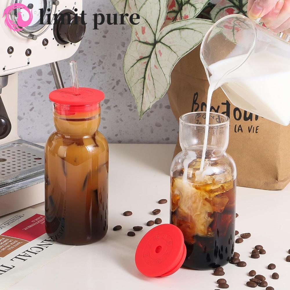 LIMIT PURE Glass Tumbler Nắp silicon Tiệc cấp thực phẩm