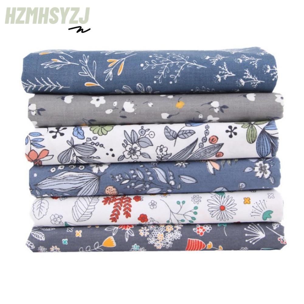HZMHSYZJ 6 chiếc Vải Cotton, Vải Cotton Nhiều Màu Hoa, Gói Các Loại Hoa Văn Quilting Vải DIY May