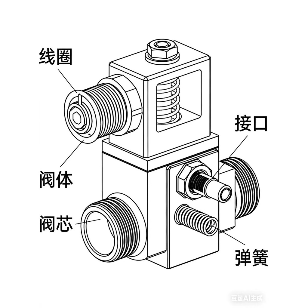 Van điện từ xi lanh Yadeke Van đảo chiều điện tử 24V 4V110-06A / 4V210-08B / 310 / 410-15