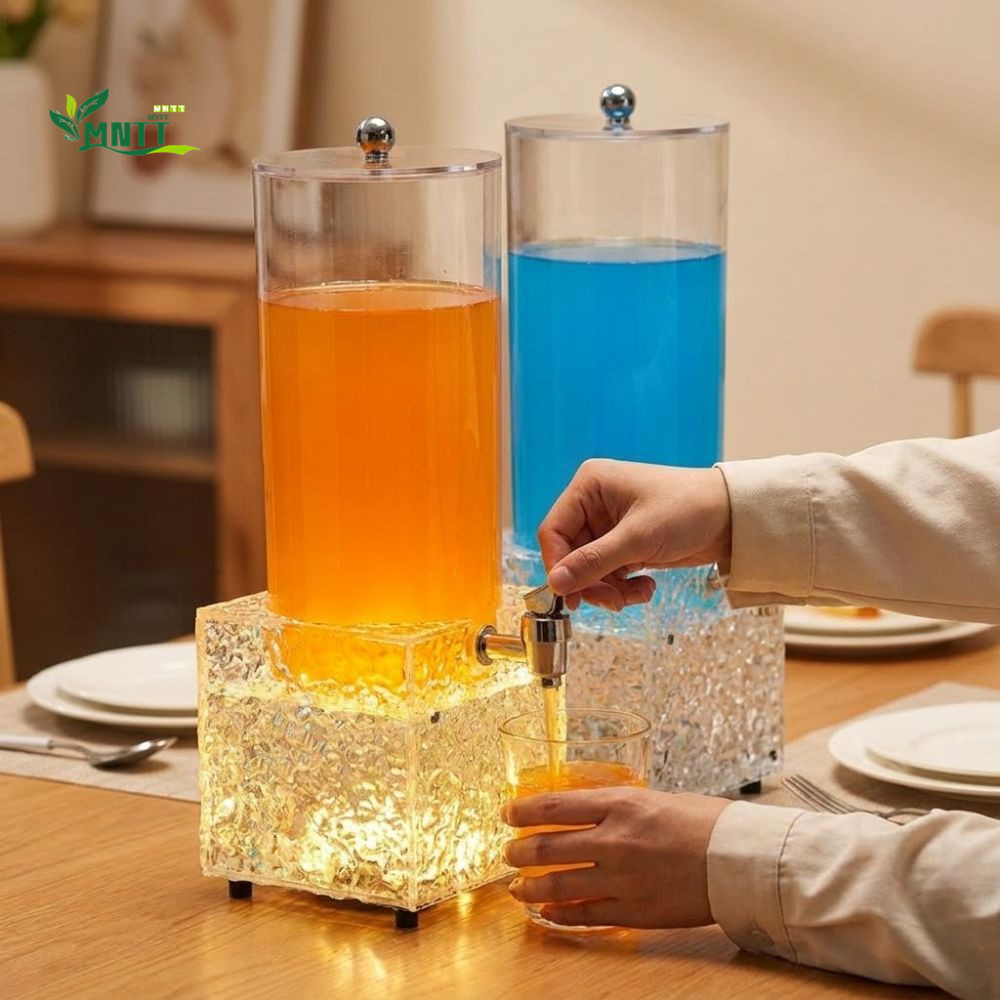 Tháp bia dạ quang MNTT LED 2L Dung tích lớn Keg di động Cắm trại ngoài trời