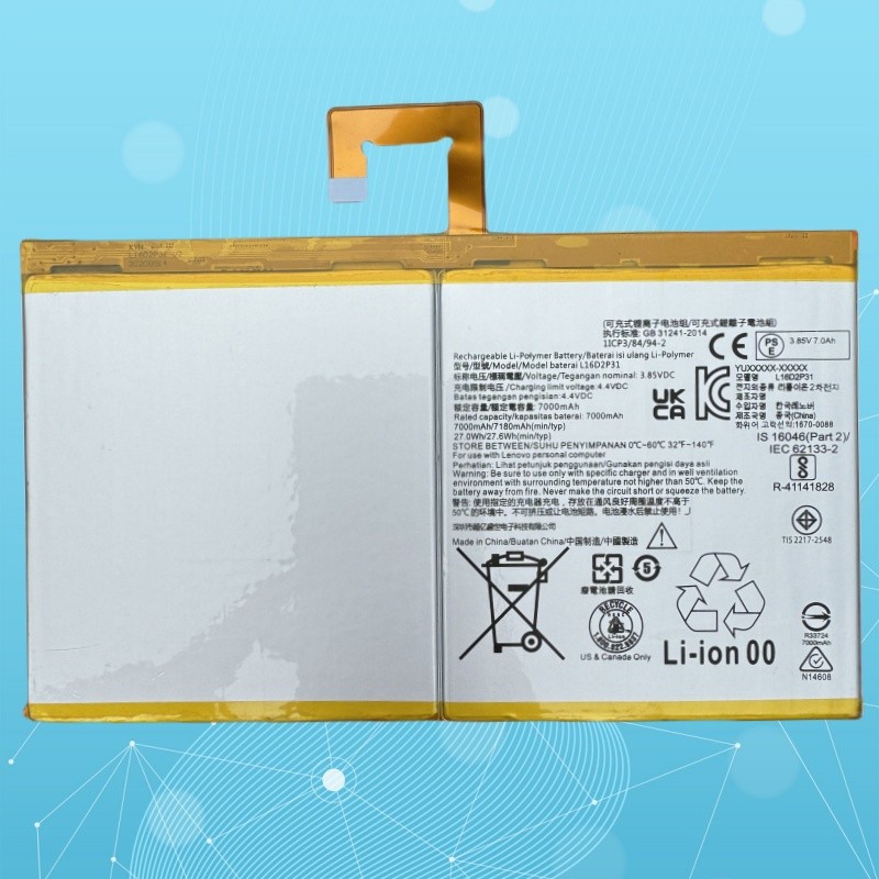 Thích hợp cho pin máy tính bảng Xiaoxin J606F J607F M10 PLUS TB-X606F L20D2P32