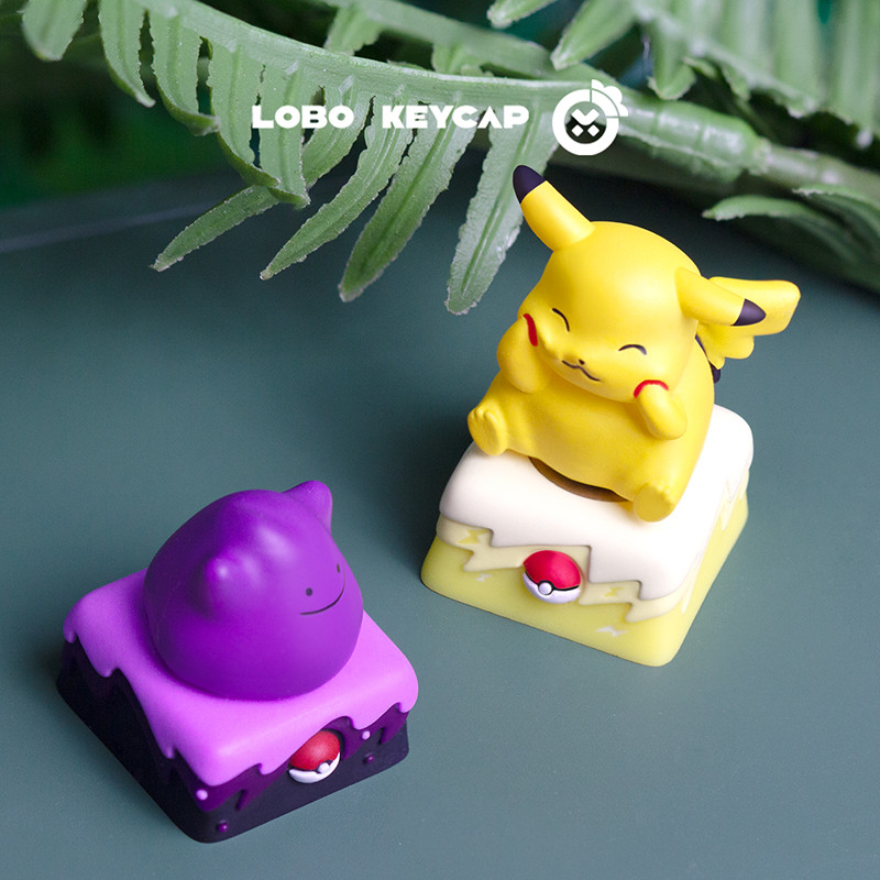 Pokémon Xoay Keycaps MX Switch 3D Cơ Nhựa Keycap ESC DIY Sáng Tạo Cá Tính Pikachu Ditto Diglett Psyd