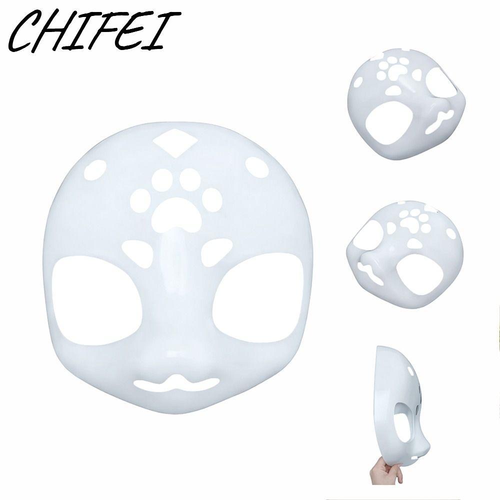 CHIFEI Cat Head Skull, DIY Animal Kigurumi Base Beast Skull, Nhựa Cosplay Furry Anime Party
