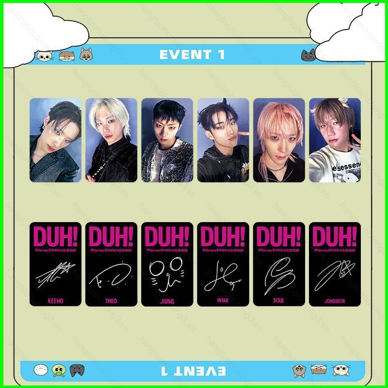 HT3 6 Cái / bộ P1HARMONY KEEHO LOMO Card 8th Mini Album DUH PHOTOCARD Bộ sưu tập KPOP Ngoại vi TH3