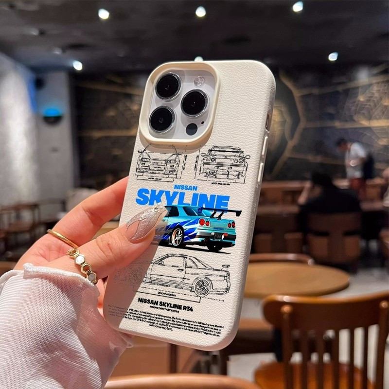 Hình ảnh ô tô màu xanh Thích hợp cho iPhone 11 Pro Max 15 Pro XS Max 17 ProMax 12 Pro Max 14 Pro 7 P