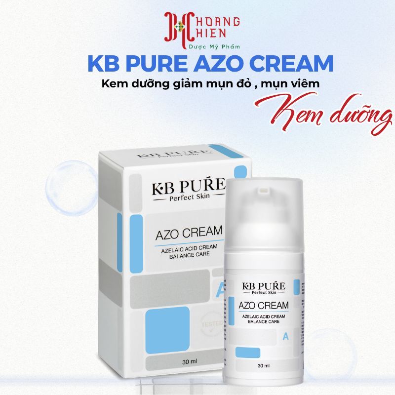 [cty] Kem dưỡng giảm mụn đỏ , mụn viêm - KB PURE AZO CREAM 30 ml