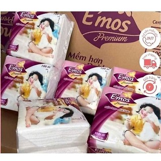 BÁN LẤY TƯƠNG TÁC SHOP MỚI--1 BỊCH 30 GÓI GIẤY VUÔN EMOS 2.6KG . HÀNG LOẠI 2 1 GÓI 50 TỜ