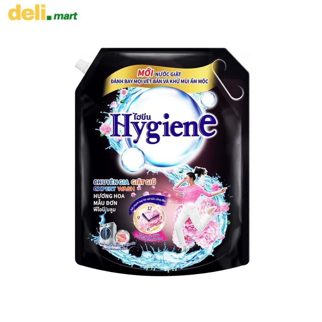 Nước giặt hương nước hoa mẫu đơn Hygiene màu đen 1.8 lít; 3 lít