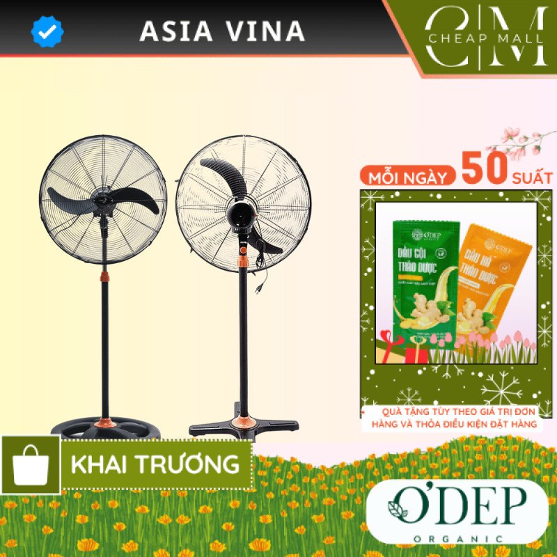 Quạt đứng công nghiệp ASIA 120W gió cực mạnh, 3 tốc độ, sải cánh 60cm tản rộng D24001 - CHEAP CSA