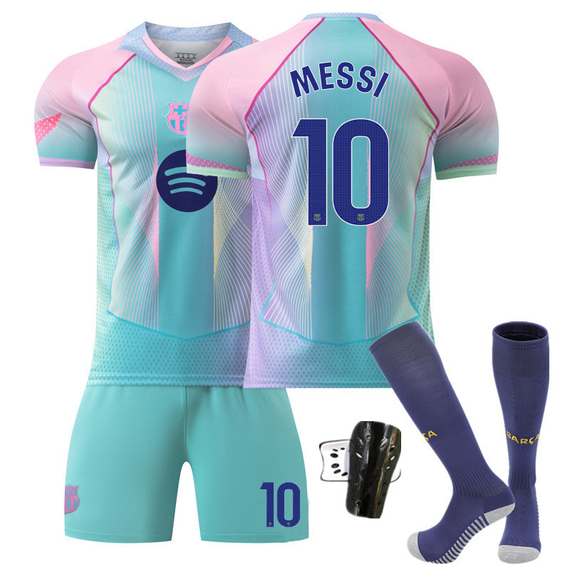 6.10-2526 Bassar Phiên bản đặc biệt Green Jersey No. 19 Yamar 9 Lyman 8 Pedri 10 Messi Suit Áo bóng 