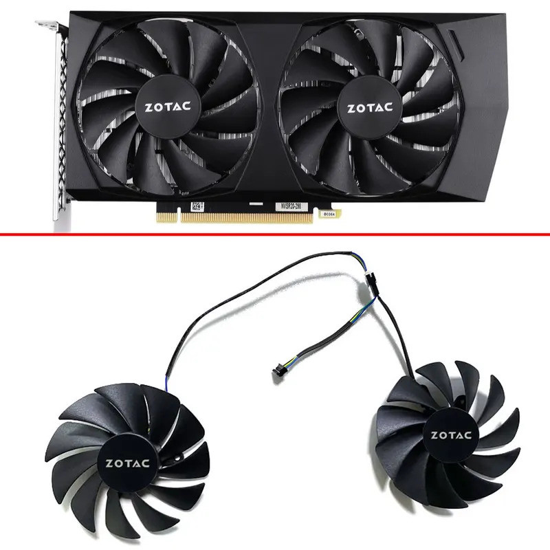 【 QUẠT GPU viền đôi 87MM GA92S2U GeForce RTX3050 cho quạt làm mát ZOTAC RTX 3060 Ti 3050 OC RTX 3060
