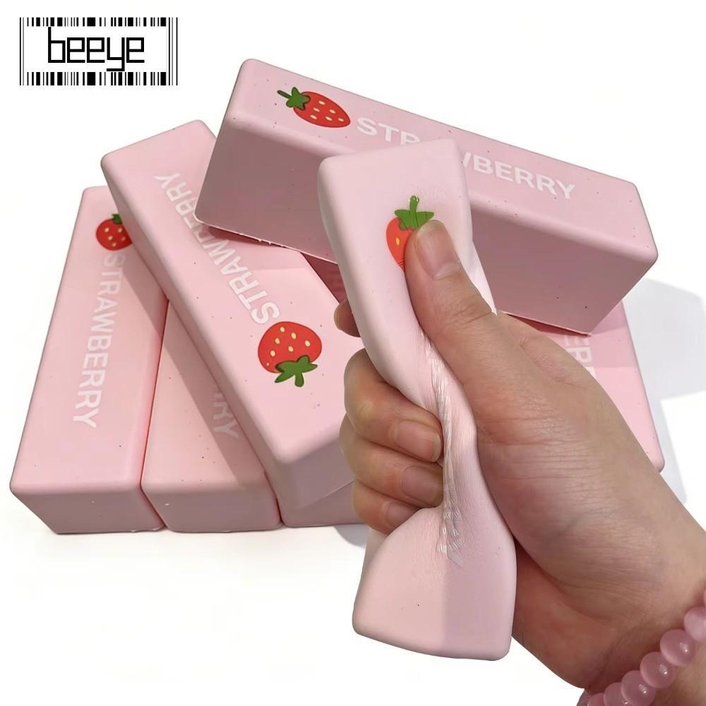 BEEYE Bóp Quả Bóng Căng Thẳng, Đồ Chơi Bóp Bơ Thư Giãn Tay Chậm, Quà Tặng Dâu Dính Fidget Mềm Bóp Bó