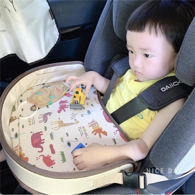 Children's seat, Korean waterproof small table, storage safety tray, stroller8ccremai#Table ins Car 