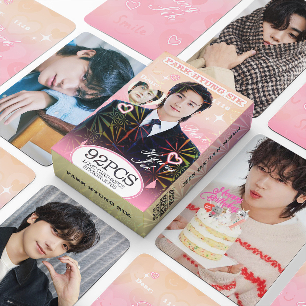 Hàng sẵn có 92 Photocards Park Hyung Sik Thẻ ảnh Park Hyung Sik Sổ tay Nhãn dán Ngôi sao Thiệp chúc 
