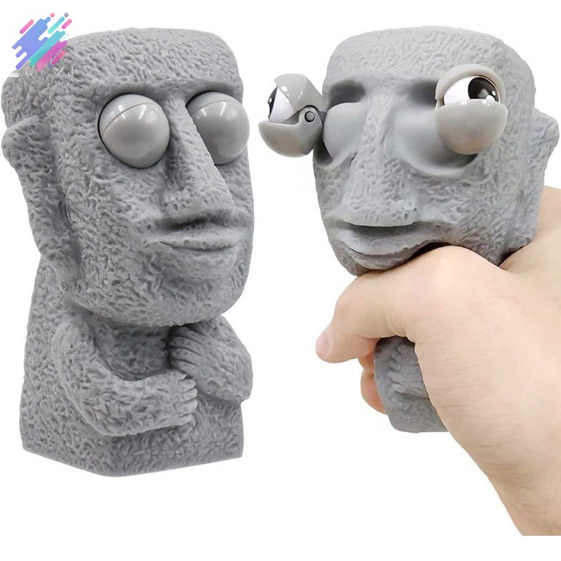 Đồ chơi bóp Winking Rock Man sáng tạo - Giảm căng thẳng giải nén Angry Stare