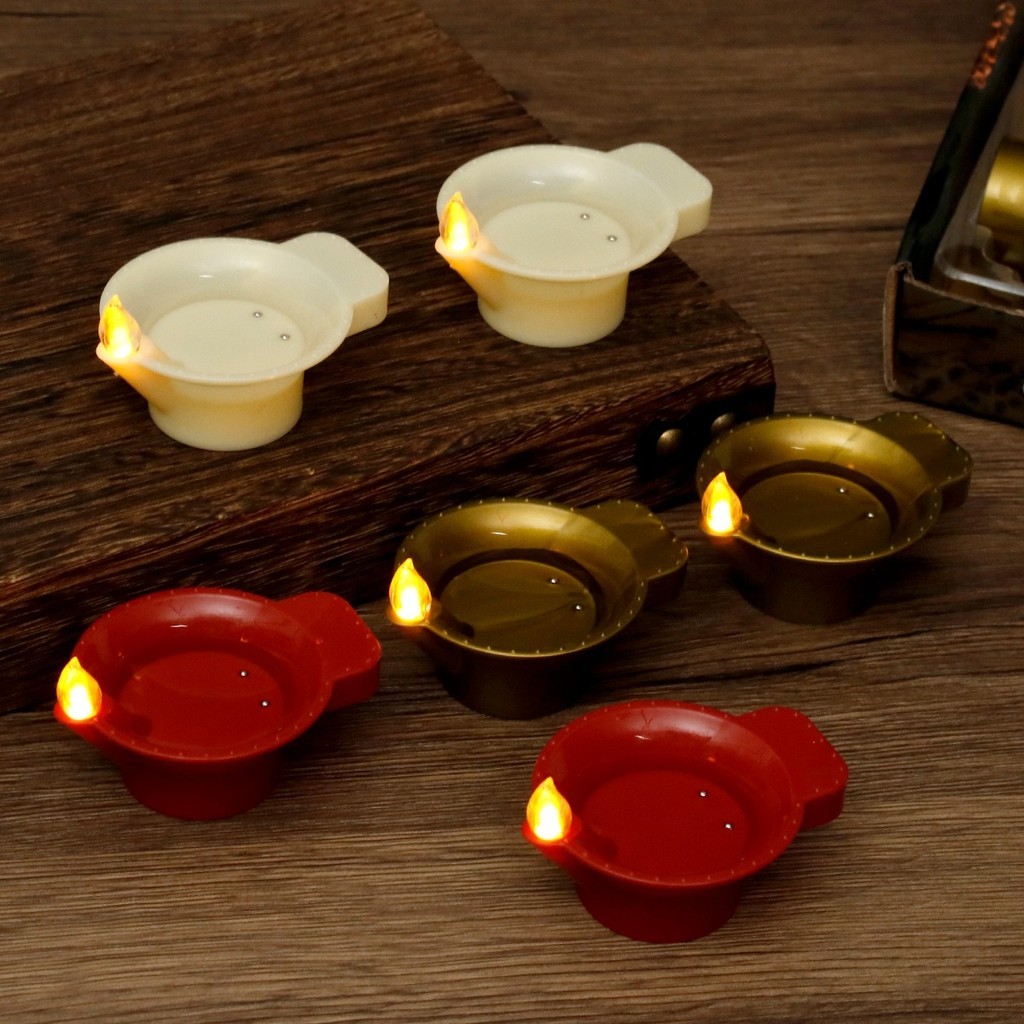 Diwali Diya Lamp 2025 Deepavali Vật phẩm trang trí Happy Diwali Lễ hội Trang trí Cảm biến nước L