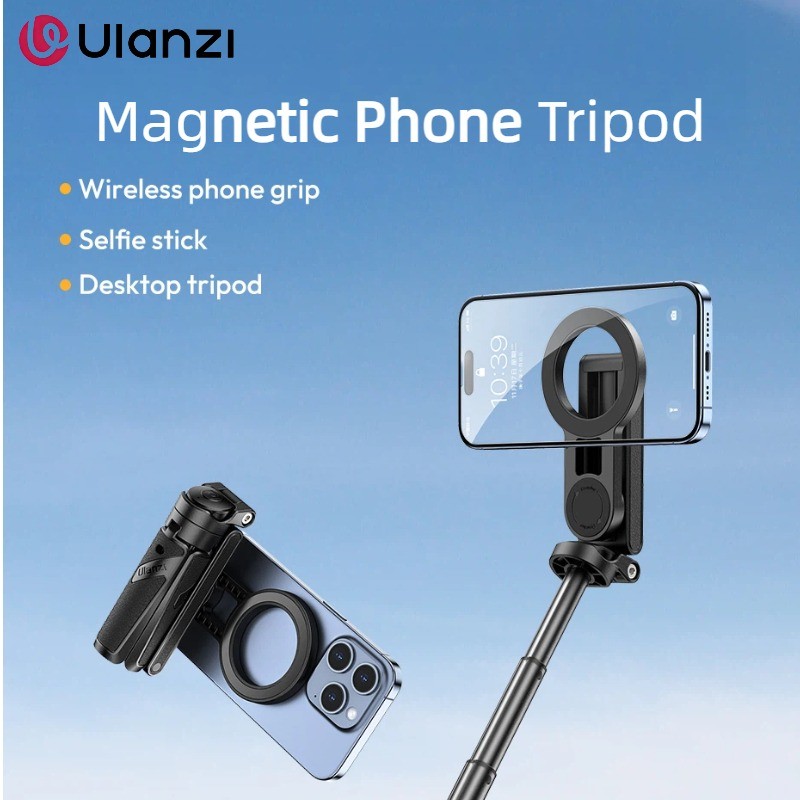 Ulanzi JJ03 Chân máy điện thoại từ tính Điện thoại không dây Grip Selfie Stick Chân máy tính để bàn 