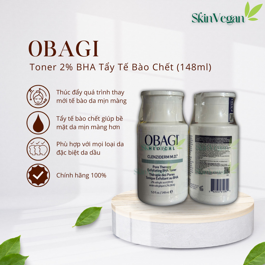 Toner Obagi 2% BHA 148ml – Nước Hoa Hồng Giảm Mụn, Kiềm Dầu, Thông Thoáng Lỗ Chân Lông