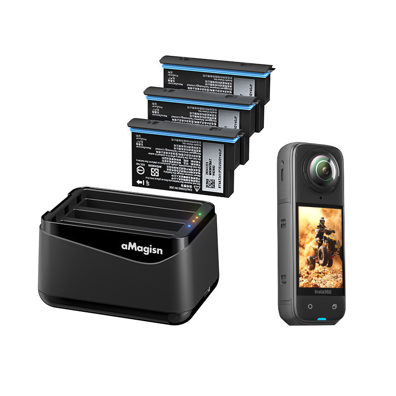 AMagicsn Amai Insta360 X5 Bộ sạc pin Shadowstone X5 Đế sạc pin Phụ kiện ngăn lưu trữ