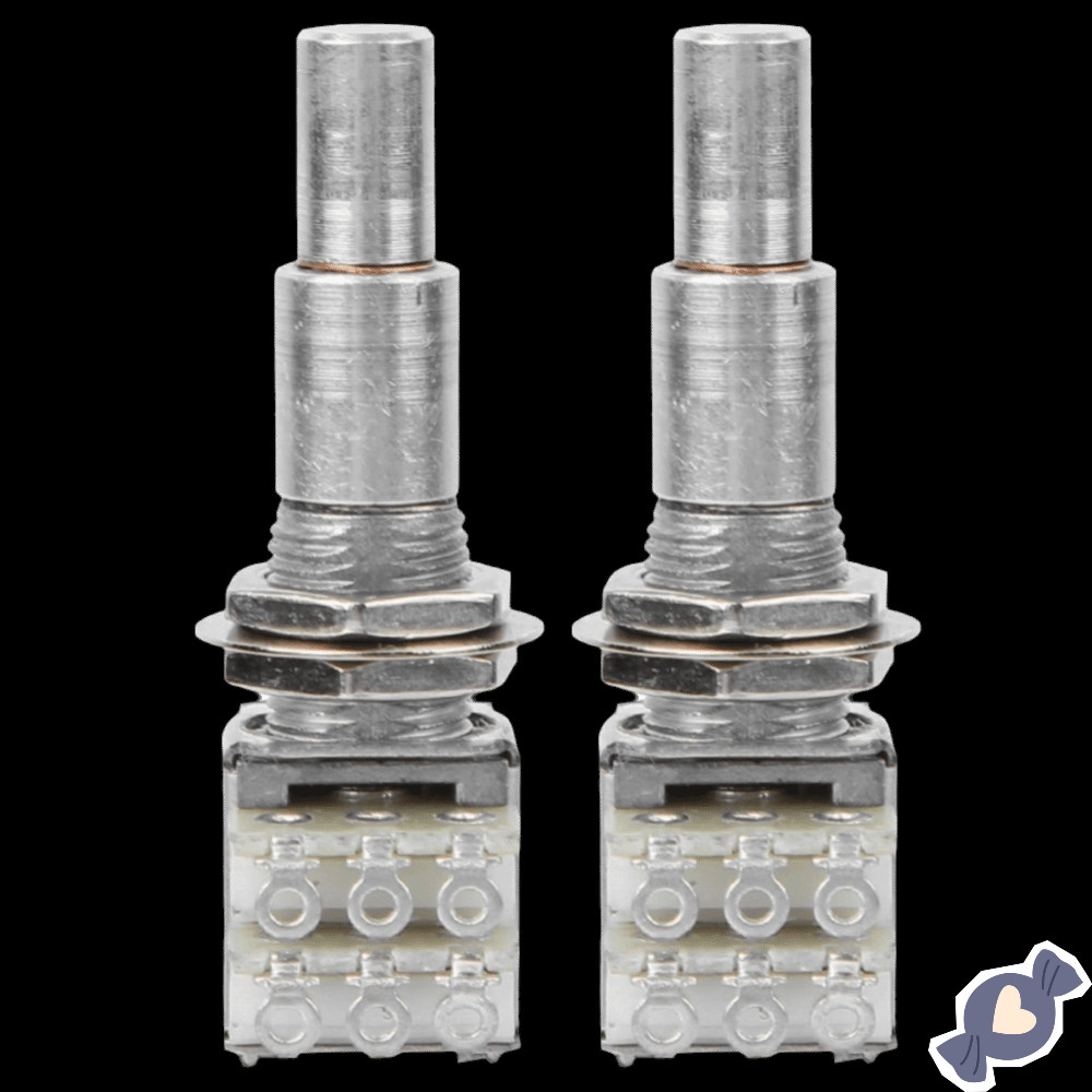 THUY 2 Chiếc Bass Guitar Potentiometer, B50K Giá Trị Đồng Tâm Nhiều Màu, Cao Cấp Kích Thước Mini Kim