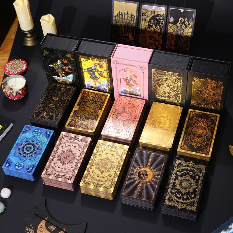 Bộ sưu tập Weite cổ điển Lá vàng Weite tarot Tarot Bộ đầy đủ Chất liệu PET tarot 26.5.26