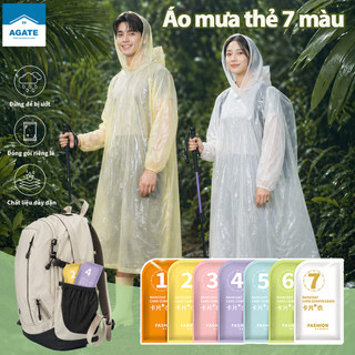 Set 7 Áo Mưa Giấy Dùng 1 Lần,Áo Mưa 1 Người Tiện Lợi,Mũ dây rút,Bỏ Túi Mini, Chống Thấm Cho Ngoài Trời,Du Lịch,Công việc