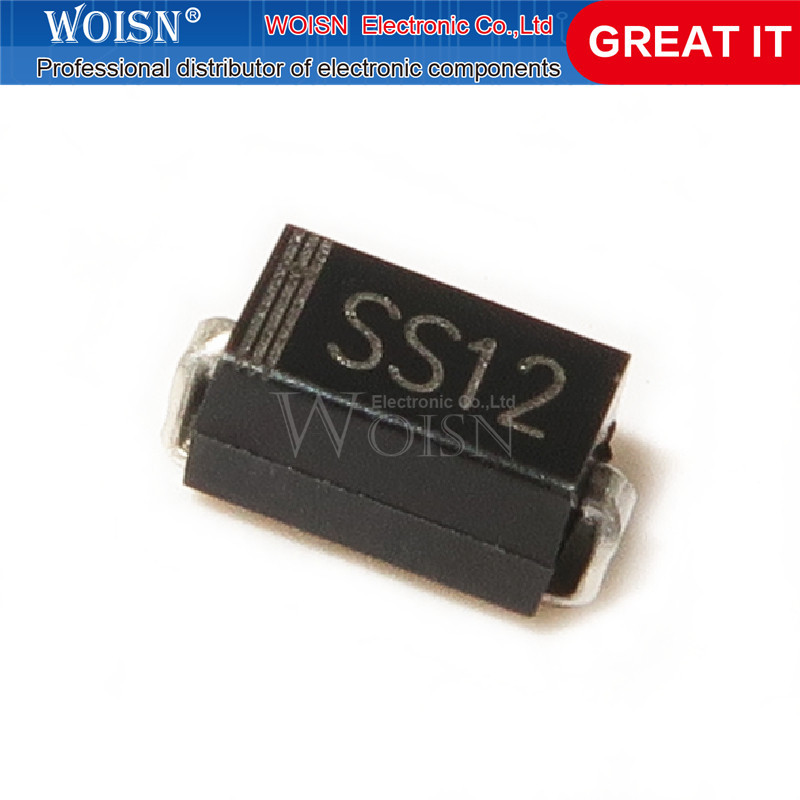 10 Chiếc SMD Chỉnh Lưu diode 1N5817 Màn Hình Lụa SS12 Gói SMA 1A 20V Schottky DO-214AC