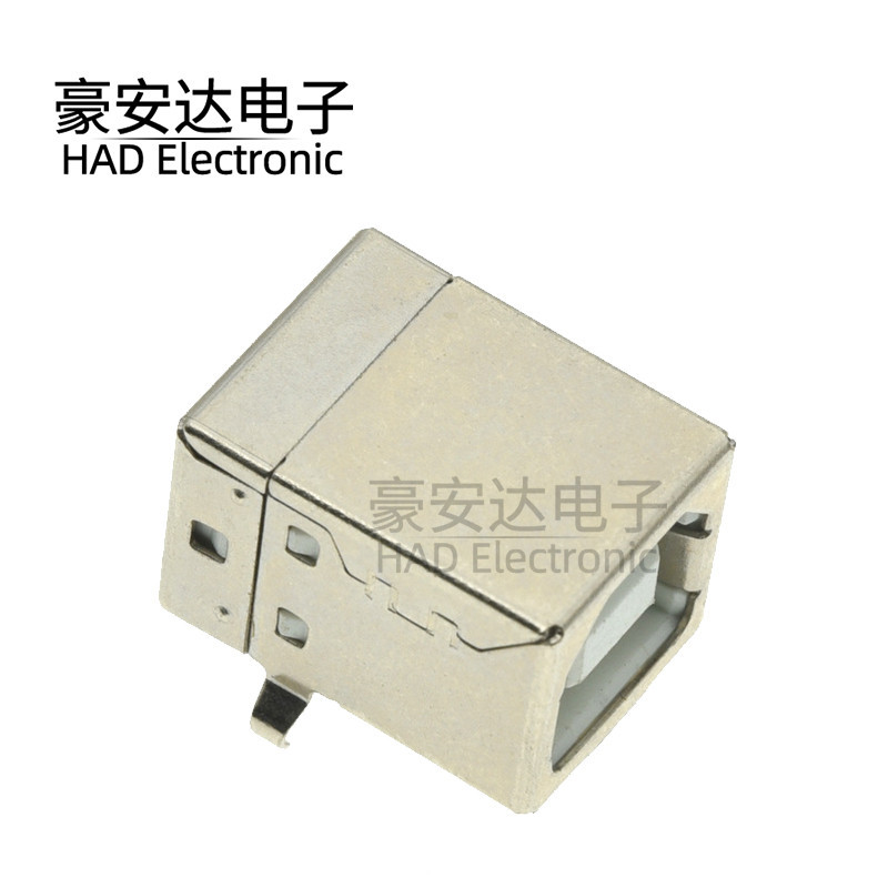 Giao Diện USB Loại B Ổ Cắm Nữ USB 90 Độ Cong Pin Giao Diện Máy In Loại D Cổng Vuông B Nữ 90 Độ Cong 